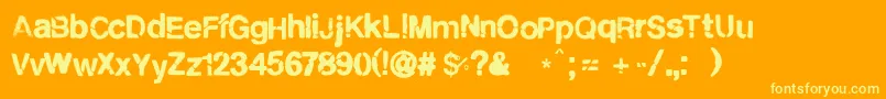 Подробнее о шрифте CityburnР™ Шрифт CityburnР™ – жёлтые шрифты на оранжевом фоне