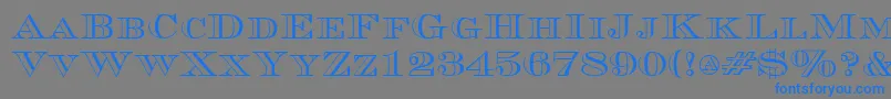 CurrencyoutlineRegular Font – Blue Fonts on Gray Background