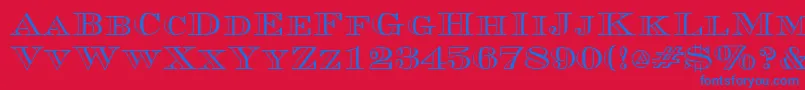 CurrencyoutlineRegular Font – Blue Fonts on Red Background