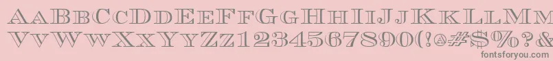 CurrencyoutlineRegular Font – Gray Fonts on Pink Background