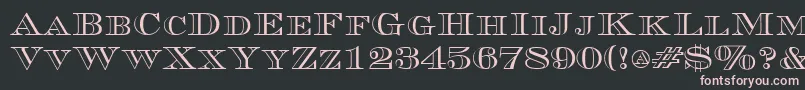 CurrencyoutlineRegular Font – Pink Fonts on Black Background