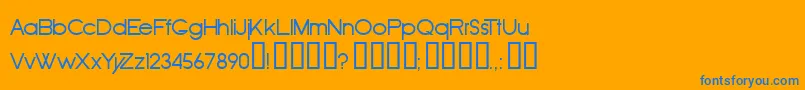 OldRepublic Font – Blue Fonts on Orange Background