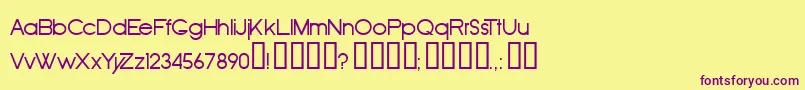 OldRepublic Font – Purple Fonts on Yellow Background