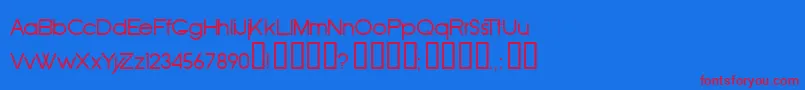 フォントOldRepublic – 赤い文字の青い背景