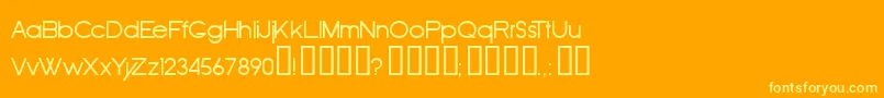 OldRepublic Font – Yellow Fonts on Orange Background