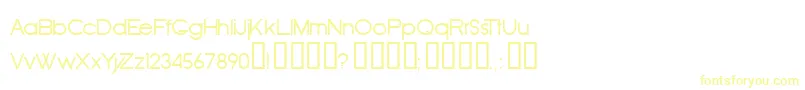 フォントOldRepublic – 白い背景に黄色の文字