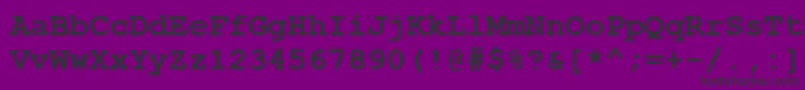 CourierNewРџРѕР»СѓР¶РёСЂРЅС‹Р№ Font – Black Fonts on Purple Background