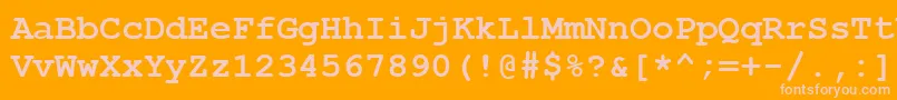 CourierNewРџРѕР»СѓР¶РёСЂРЅС‹Р№ Font – Pink Fonts on Orange Background