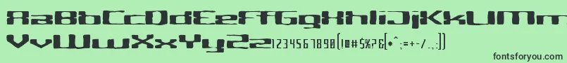 CriminalhandExtended Font – Black Fonts on Green Background