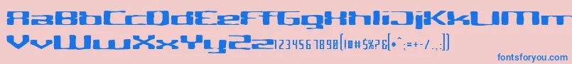 CriminalhandExtended Font – Blue Fonts on Pink Background