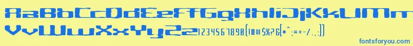 CriminalhandExtended Font – Blue Fonts on Yellow Background