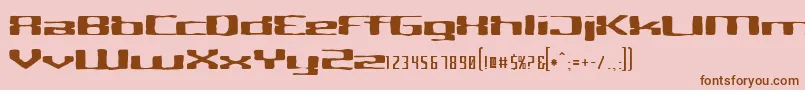 CriminalhandExtended Font – Brown Fonts on Pink Background
