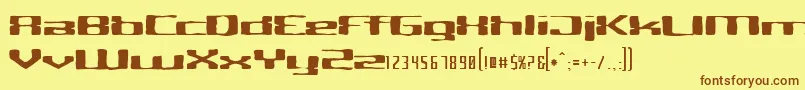 CriminalhandExtended Font – Brown Fonts on Yellow Background