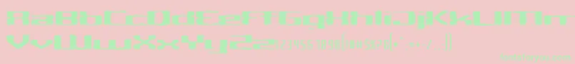 フォントCriminalhandExtended – ピンクの背景に緑の文字