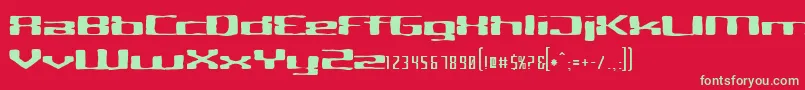 CriminalhandExtended Font – Green Fonts on Red Background
