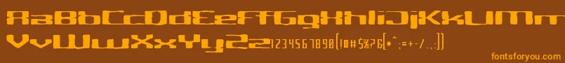 CriminalhandExtended Font – Orange Fonts on Brown Background