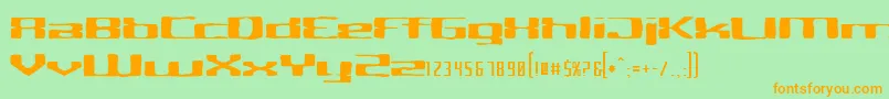 CriminalhandExtended Font – Orange Fonts on Green Background