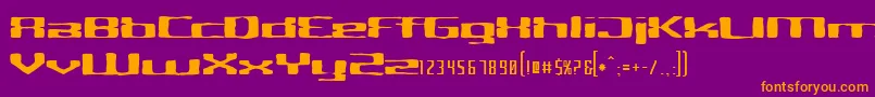 CriminalhandExtended Font – Orange Fonts on Purple Background