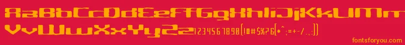 CriminalhandExtended Font – Orange Fonts on Red Background