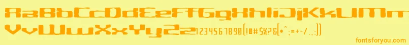 fuente CriminalhandExtended – Fuentes Naranjas Sobre Fondo Amarillo