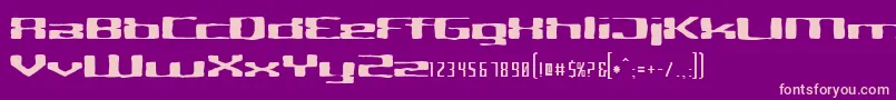 CriminalhandExtended Font – Pink Fonts on Purple Background