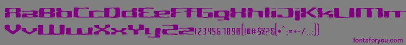 CriminalhandExtended Font – Purple Fonts on Gray Background