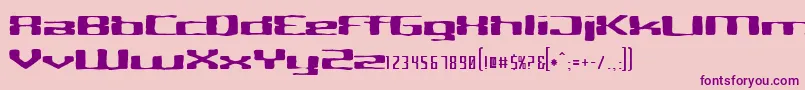 CriminalhandExtended Font – Purple Fonts on Pink Background