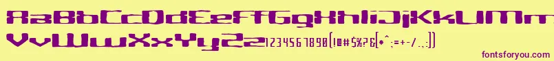 CriminalhandExtended Font – Purple Fonts on Yellow Background