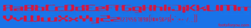 CriminalhandExtended Font – Red Fonts on Blue Background