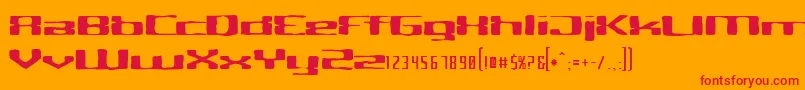 CriminalhandExtended Font – Red Fonts on Orange Background