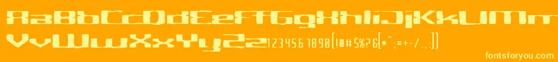 CriminalhandExtended Font – Yellow Fonts on Orange Background