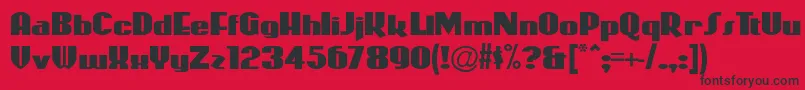 Шрифт Coasterp – чёрные шрифты на красном фоне