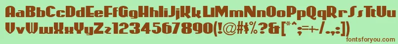 Coasterp Font – Brown Fonts on Green Background