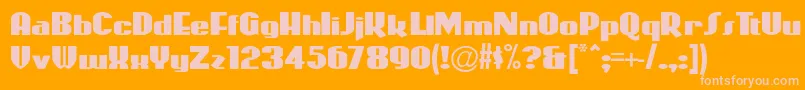 Czcionka Coasterp – różowe czcionki na pomarańczowym tle