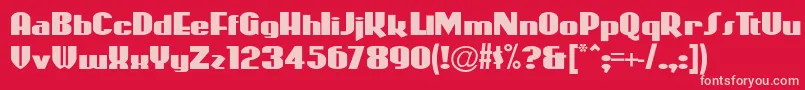 Coasterp Font – Pink Fonts on Red Background
