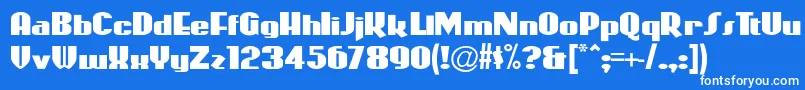 フォントCoasterp – 青い背景に白い文字