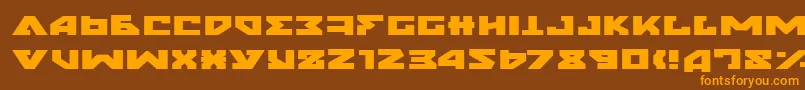 NyetExpanded Font – Orange Fonts on Brown Background