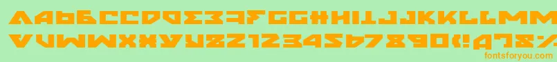 NyetExpanded Font – Orange Fonts on Green Background