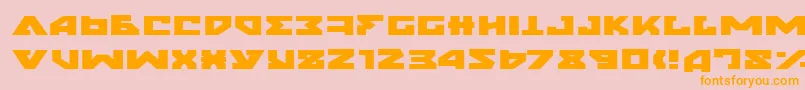 NyetExpanded Font – Orange Fonts on Pink Background