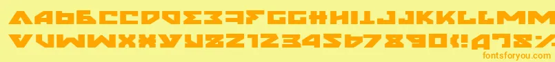 NyetExpanded Font – Orange Fonts on Yellow Background