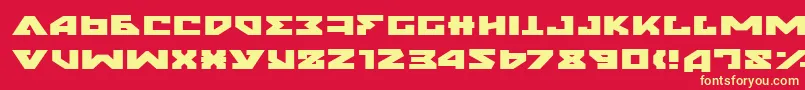 NyetExpanded Font – Yellow Fonts on Red Background