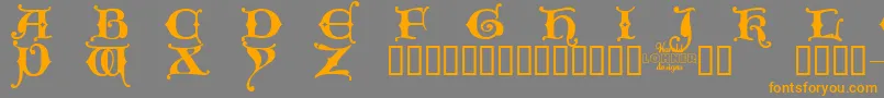 Kingxt Font – Orange Fonts on Gray Background