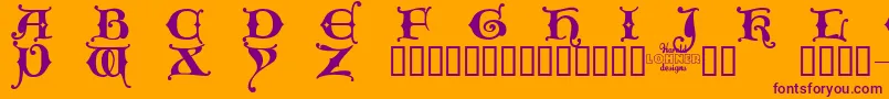 Kingxt Font – Purple Fonts on Orange Background