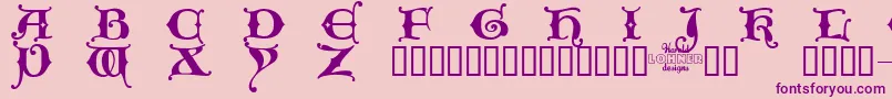 Kingxt Font – Purple Fonts on Pink Background
