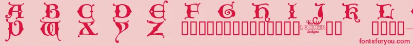 Kingxt Font – Red Fonts on Pink Background