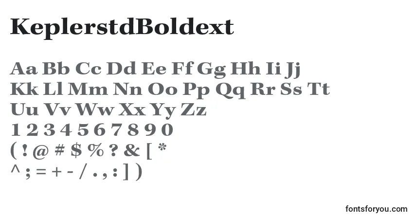 Fuente KeplerstdBoldext - alfabeto, números, caracteres especiales