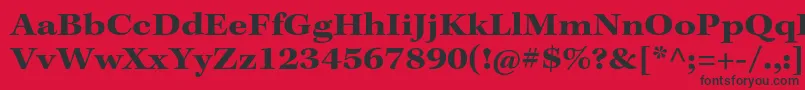 KeplerstdBoldext Font – Black Fonts on Red Background