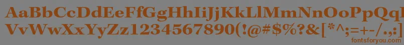 KeplerstdBoldext Font – Brown Fonts on Gray Background