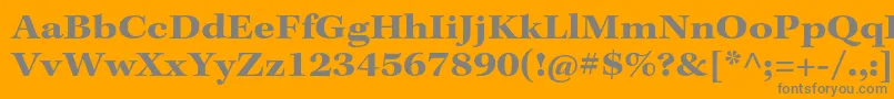 フォントKeplerstdBoldext – オレンジの背景に灰色の文字