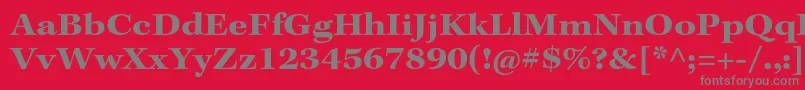 KeplerstdBoldext Font – Gray Fonts on Red Background